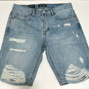 Blank NYC Slim Fit Wooster Shorts Mens Denim shorts Ripped Distressed